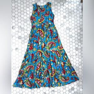 Boden Turquoise and Red Paisley Maxi Dress. Worn only twice.